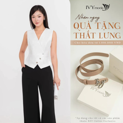 Áo Gile trắng ôm, áo gile nữ công sở tôn dáng IVY moda MS 76T0322