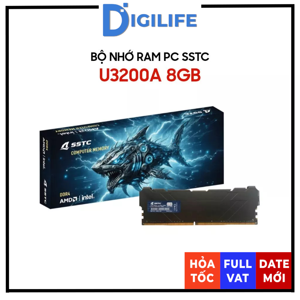 RAM DDR4 SSTC U3200A-C22-8GB 8GB 3200MHz Intel/AMD