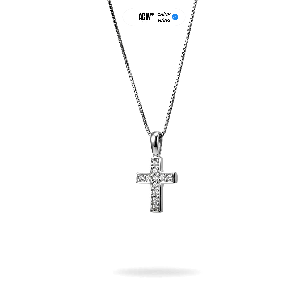 Dây chuyền ACW charm đá cz Motal Cross - Access Workshop