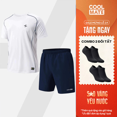 [TẶNG COMBO 2 ĐÔI TẤT]Set thể thao Tennis, Typti, Pickleball Essentials Áo Driveshot Quần 7 inch đa năng Coolmate