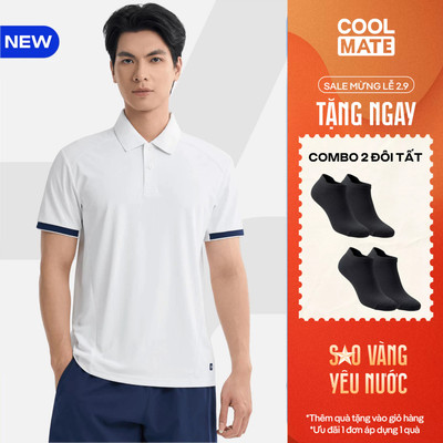 [TẶNG COMBO 2 ĐÔI TẤT][MỚI]Áo Polo thể thao nam Pickleball ZeroMark không để lại vệt mồ hôi, Thoải mái vận động Coolmate