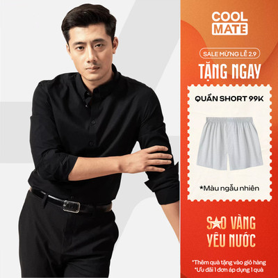 [TẶNG QUẦN 99K]Áo Sơ Mi Nam Dài Tay Premium Poplin mềm mại, chống nhăn, Áo đi làm đi chơi dạo phố Coolmate