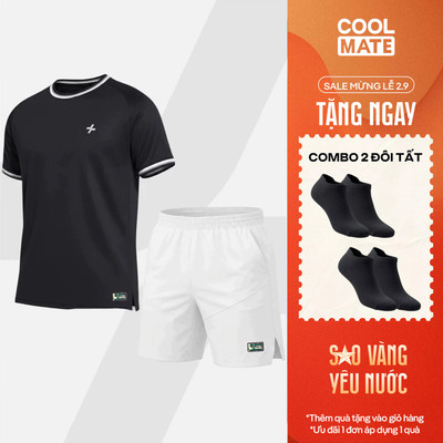 [TẶNG COMBO 2 ĐÔI TẤT]Set đồ bộ thể thao nam Pickleball Áo và Quần Dink Shot Thoáng khí Thấm hút tốt Coolmate