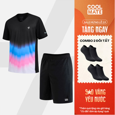 Set đồ bộ thể thao cầu lông Áo thun Graphic Racquet Sports và Quần đa năng thoải mái, nhanh khô Coolmate