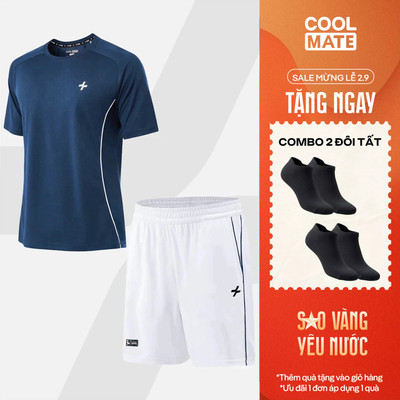 [TẶNG COMBO 2 ĐÔI TẤT]Set bộ đồ thể thao nam Pickleball Áo FlexLine Active và Quần Dinkshot Essentials Coolmate