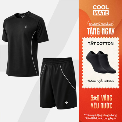 [TẶNG TẤT]Set bộ đồ quần áo thể thao nam pickleball FlexLine Active Thoáng khí thấm hút tốt Coolmate