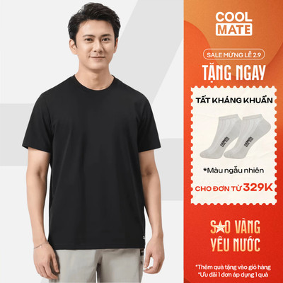 [TẶNG TẤT ĐƠN 329K]Áo thun nam Cotton Compact phiên bản Premium chống nhăn vải thoáng mát co giãn tốt Coolmate