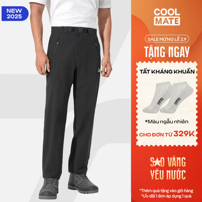 [TẶNG TẤT ĐƠN 329K]Quần dài Outdoor Function Pants có đai túi khoá đa năng co giãn, quần leo núi trekking Coolmate