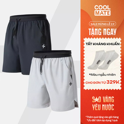 [TẶNG TẤT ĐƠN 329K]Combo 2 quần shorts thể thao nam 6 inch đai siêu co giãn thoáng khí quần đa năng Coolmate