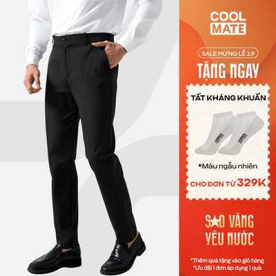 Quần dài nam Kaki Excool co giãn, thấm hút, chống nắng, quần âu chống tia UV Coolmate