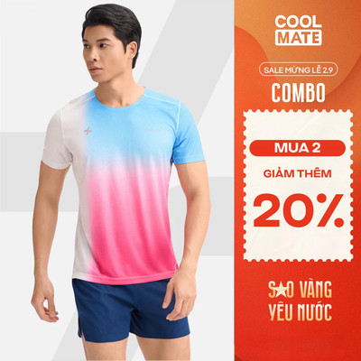 [MUA 2 GIẢM 20%]Áo Thun thể thao nam chạy bộ Running Graphic Aero Gradient siêu nhẹ, nhanh khô, thoáng mát Coolmate