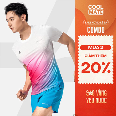 [MUA 2 GIẢM 20%]Áo thun thể thao chạy bộ AirRush Gradient thấm hút tốt thoáng khí Coolmate