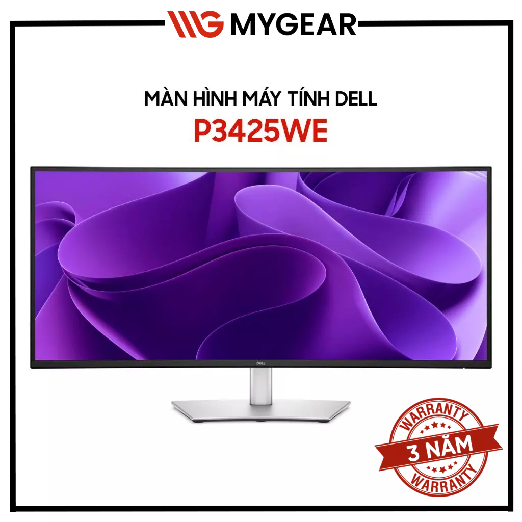 Màn hình Dell P3425WE 34.1 inch WQHD 100Hz 5ms IPS Cong USB-C Hub 90W