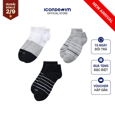 Combo Vớ Nam Cổ Thấp Ankle Socks Neutral Color Stripe VOID0037