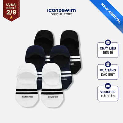 Combo 3 Vớ Nam ICONDENIM No-Show Twinline VOID0050