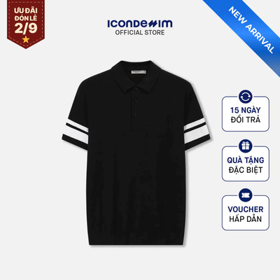 Áo Polo Nam ICONDENIM Len Black Ace Form Regular PLID0284