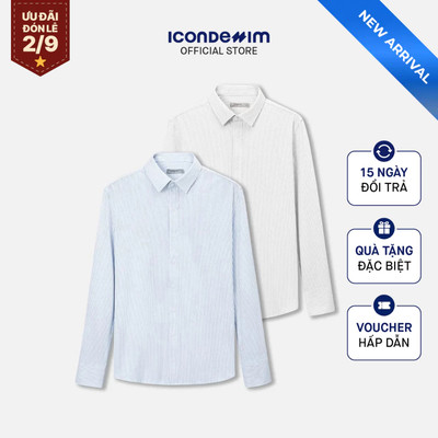 Áo Sơ Mi Nam Tay Dài ICONDENIM Warp Knit Form Slim SMID0351
