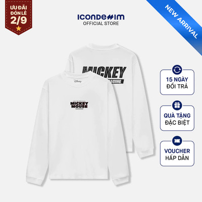 Áo Thun Nam ICONDENIM Tay Dài Disney Race League Form Regular ATID0721