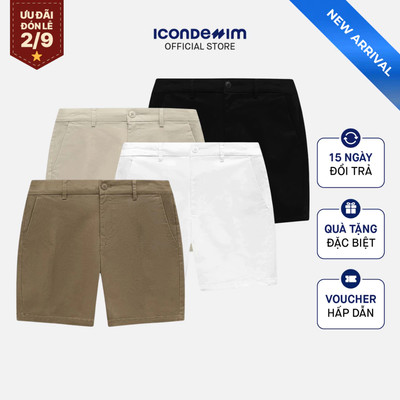 Quần Short Nam ICONDENIM Chino Neat Form Slim QSID0299