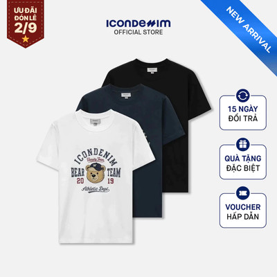 Áo Thun Nam ICONDENIM Bear Team Form Regular ATID0757