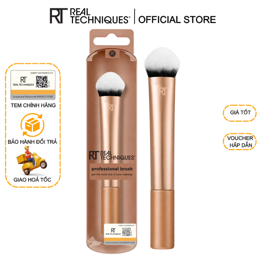 Cọ tán nền đa năng RT REAL TECHNIQUES Triangular Sloped Foundation Brush R105
