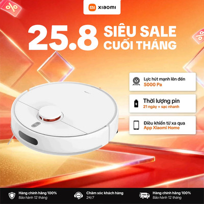Robot Hút Bụi Lau Nhà Xiaomi Robot Vacuum S40C - Lực hút 5000 Pa - Tránh Vật Cản - Bảo Hành 12 tháng