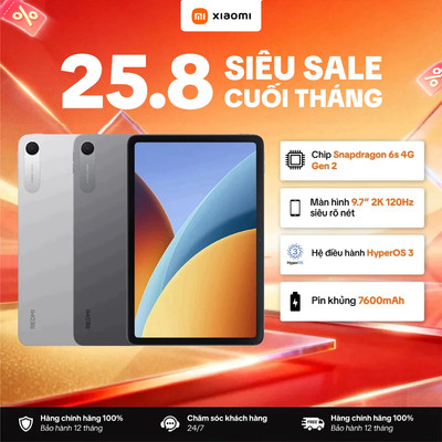 Máy Tính Bảng Xiaomi REDMI Pad 2 9.7 4G (4+64GB| 4+128GB) | Màn hình 9.7" | Pin khủng 7600 mAh | Bảo hành 18 Tháng