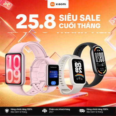 Vòng Đeo Tay Thông Minh Xiaomi Mi Band 10, Band 10 Pro , Band 9 Active - Phiên Bản Quốc Tế, Bảo Hành 12 Tháng