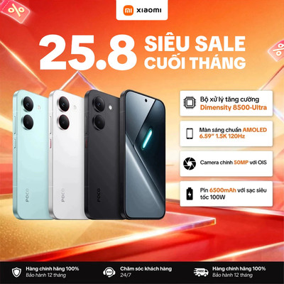 Điện thoại XIAOMI POCO X8 Pro 5G (8+256GB | 8+512GB | 12+512GB) | Màn 6.59" 1,5K 120Hz - Bảo Hành 18 Tháng