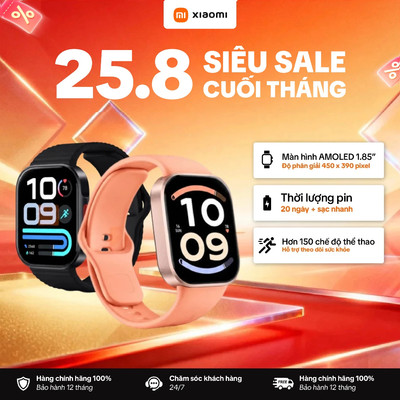 Đồng Hồ Thông Minh Xiaomi Redmi Watch 6 ACTIVE | Nghe Gọi Bluetooth | Chống Nước | Bảo Hành 12 Tháng