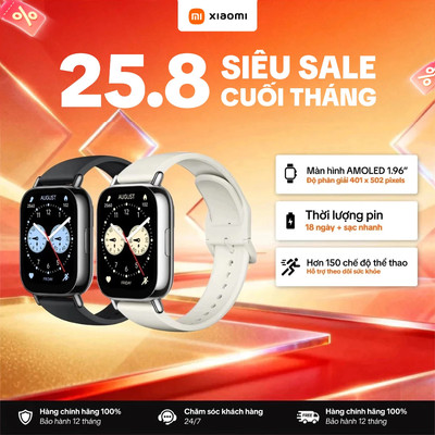 Đồng Hồ Thông Minh Xiaomi Redmi Watch 5 LITE / Màn hình AMOLED 1,96'' / GPS Độc Lập / Chống Nước 5ATM/ Bảo Hành 12 Tháng