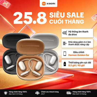 [NEW] Tai Nghe Bluetooth Xiaomi OpenWear Stereo Pro | Âm Thanh Hi-Fi Cao Cấp | Ghi Âm Trực Tiếp | Bảo Hành 12 Tháng