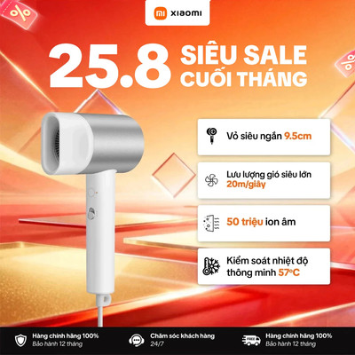 Máy Sấy Tóc Truyền Độ Ẩm Xiaomi Water Ionic Hair Dryer H500｜Liệu pháp tạo ion nước kép｜Luồng khí cực cao | BH 12 Tháng