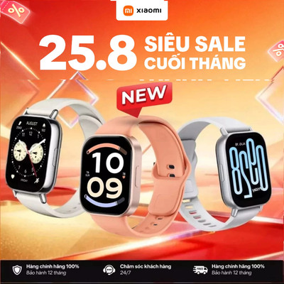 Đồng Hồ Thông Minh Xiaomi Redmi Watch 6 ACTIVE/ 5 ACTIVE / Watch 5 LITE | Nghe Gọi Bluetooth | Chống Nước | Bảo Hành 12T