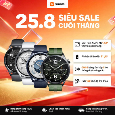 Đồng Hồ Thể Thao Thông Minh Xiaomi Watch S5 46mm | Mặt kính sapphire AMOLED 1.48″ | Bảo Hành 12 Tháng