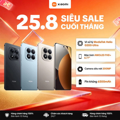 Điện Thoại Xiaomi Redmi Note 15 Pro 4G (8/256GB | 12/256GB)- Pin 6500 mAh, Màn Hình 6.77 Inch | Bảo hành 24 Tháng