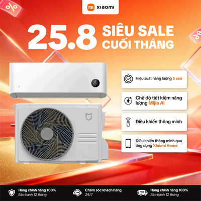 [NEW] Máy Lạnh Xiaomi Mijia Air Conditioner Pro Eco 5 Star Inverter 1.5 HP, Tiết Kiệm Điện, Làm Lạnh Nhanh 30s, BH 3 năm