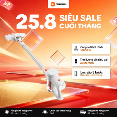 Máy hút bụi Xiaomi Vacuum Cleaner G20 Lite - Công suất hút 18.000 Pa, Bảo Hành Chính Hãng 12 Tháng