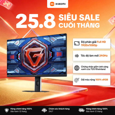 Màn Hình Gaming Xiaomi Gaming Monitor G25i 2026 EU (FHD/IPS/240HZ/1MS) | Bảo Hành 36 Tháng