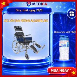 Xe lăn đa năng oromi alk952lbc-46 bọc da, có bô, ngả nằm thuận tiện, có thể gấp gọn, vật liệu cao cấp