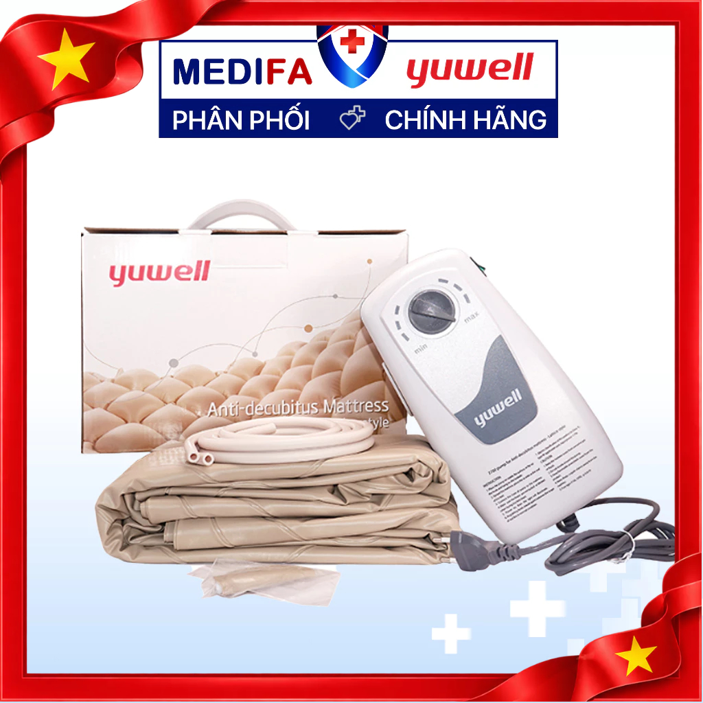 Đệm Hơi Chống Loét Yuwell Lattice Chống Hăm, Lở Loét, Chống Hoại Tử Cho Người Bệnh Nằm 1 Chỗ