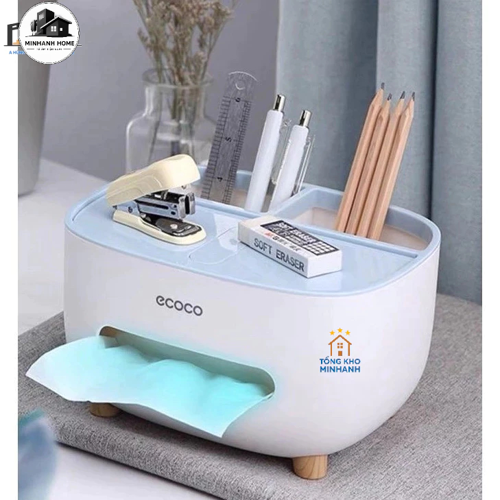 Hộp Đựng Khăn Giấy ECOCO Cao Cấp – Thiết Kế Hiện Đại, Để Bàn Gọn Gàng MINHANH HOME VN