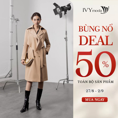 Áo trench coat nữ dáng dài IVY moda MS 71M8105