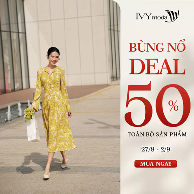 Đầm lụa nữ Floral Glow IVY moda MS 48B9998