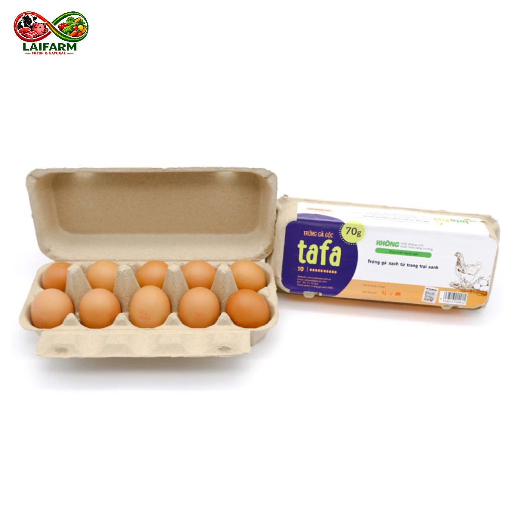 [Laifarm][Hỏa tốc HCM] Trứng Gà Tươi, Plus, Chicken Eggs, 10 Quả (600g) - TAFA
