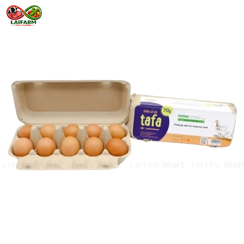 [Laifarm][Hỏa tốc HCM] Trứng Gà Tươi, Chicken Eggs, 10 Quả (700g) - TAFA