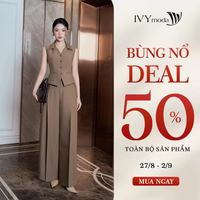 Quần suông Tuysi nữ cạp cao, quần âu nữ công sở dạo phố IVY moda MS 22M8949