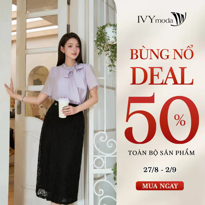 Chân váy ren Sweet Bow, chân váy nữ công sở dạo phố hiện đại IVY moda MS 31B0690