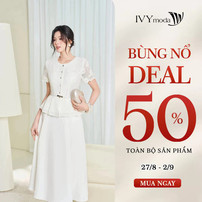 Chân váy midi xòe dáng chữ A, chân váy nữ công sở dạo phố hiện đại IVY moda MS 31B0630