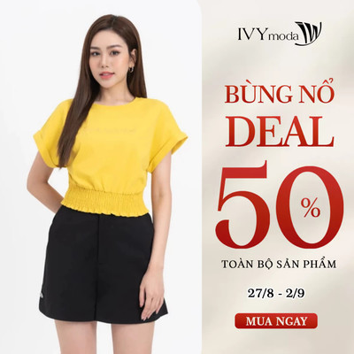 Áo thun nữ bo gấu, Áo công sở dạo phố IVY moda MS 57M8249